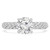 Round Lab Created Diamond Solitaire with Accents Engagement Ring in White Gold (MVSLG1206-W)