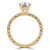 Round Lab Created Diamond Solitaire with Accents Engagement Ring in Yellow Gold (MVSLG1206-Y)