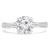 Round Lab Created Diamond Tapered Cathedral Solitaire with Accents Engagement Ring in White Gold (MVSLG1207-W)