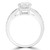 Round Lab Created Diamond Tapered Cathedral Solitaire with Accents Engagement Ring in White Gold (MVSLG1207-W)