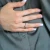 Round Lab Created Diamond Tapered Cathedral Solitaire with Accents Engagement Ring in White Gold (MVSLG1207-W)