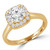 Round Lab Created Diamond Cathedral Cushion Halo Engagement Ring in Yellow Gold (MVSLG1211-Y)