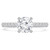 Round Lab Created Diamond Solitaire with Accents Engagement Ring in White Gold (MVSLG1212-W)