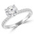 Round Lab Created Diamond Solitaire with Accents Engagement Ring in White Gold (MVSLG1212-W)