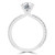 Round Lab Created Diamond Solitaire with Accents Engagement Ring in White Gold (MVSLG1212-W)