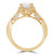 Round Lab Created Diamond Vintage Cathedral Cushion Halo Engagement Ring in Yellow Gold (MVSLG1216-Y)