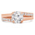 Round Lab Created Diamond Split-Shank Trellis Solitaire with Accents Engagement Ring in Rose Gold (MVSLG1217-R)