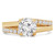 Round Lab Created Diamond Split-Shank Trellis Solitaire with Accents Engagement Ring in Yellow Gold (MVSLG1217-Y)