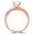 Round Lab Created Diamond Solitaire with Accents Engagement Ring in Rose Gold (MVSLG1218-R)