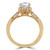 Round Lab Created Diamond Vintage Cathedral Cushion Halo Engagement Ring in Yellow Gold (MVSLG1219-Y)