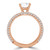Round Lab Created Diamond Three-Row Solitaire with Accents Engagement Ring and Wedding Band Set Ring in Rose Gold (MVSLG1223-R)