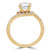 Round Lab Created Diamond Bypass Halo Engagement Ring in Yellow Gold (MVSLG1224-Y)