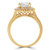 Round Lab Created Diamond Tapered Double Cushion Halo Engagement Ring in Yellow Gold (MVSLG1229-Y)