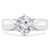 Round Lab Created Diamond Pinched Cathedral 6-Prong Solitaire Engagement Ring in White Gold (MVSLG1230-W)