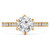 Round Lab Created Diamond Cathedral 6-Prong Solitaire with Accents Engagement Ring in Yellow Gold (MVSLG1234-Y)