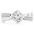 Round Lab Created Diamond Bypass Tension Set Solitaire with Accents Engagement Ring in White Gold (MVSLG1235-W)