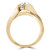 Round Lab Created Diamond Bypass Tension Set Solitaire with Accents Engagement Ring in Yellow Gold (MVSLG1235-Y)