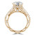 Round Lab Created Diamond Vintage Tapered Cathedral Solitaire with Accents Engagement Ring in Yellow Gold (MVSLG1238-Y)