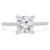 Round Lab Created Diamond Cathedral Solitaire with Accents Engagement Ring in White Gold (MVSLG1239-W)