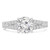 Round Lab Created Diamond Split-Shank Cathedral Solitaire with Accents Engagement Ring in White Gold (MVSLG1242-W)