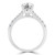 Round Lab Created Diamond Split-Shank Cathedral Solitaire with Accents Engagement Ring in White Gold (MVSLG1242-W)