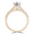 Round Lab Created Diamond Split-Shank Cathedral Solitaire with Accents Engagement Ring in Yellow Gold (MVSLG1242-Y)