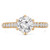 Round Lab Created Diamond Cathedral 6-Prong Solitaire with Accents Engagement Ring in Yellow Gold (MVSLG1245-Y)