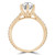 Round Lab Created Diamond Cathedral 6-Prong Solitaire with Accents Engagement Ring in Yellow Gold (MVSLG1245-Y)