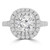 Round Lab Created Diamond Cathedral Double Cushion Halo Engagement Ring in White Gold (MVSLG1246-W)