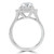 Round Lab Created Diamond Cathedral Double Cushion Halo Engagement Ring in White Gold (MVSLG1246-W)