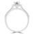 Round Lab Created Diamond Split-Shank Halo Engagement Ring in White Gold (MVSLG1247-W)
