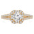 Round Lab Created Diamond Split-Shank Halo Engagement Ring in Yellow Gold (MVSLG1247-Y)