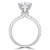 Round Lab Created Diamond 6-Prong Hidden Halo Solitaire with Accents Engagement Ring in White Gold (MVSLG1250-W)