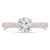 Round Lab Created Diamond Shared Prong Solitaire with Accents Engagement Ring in Rose Gold (MVSLG1251-R)