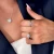 Round Lab Created Diamond 6-Prong Hidden Halo Solitaire with Accents Engagement Ring in White Gold (MVSLG1252-W)