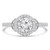 Round Lab Created Diamond Cathedral Halo Engagement Ring in White Gold with Accents (MVSLG1255-W)