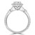 Round Lab Created Diamond Cathedral Halo Engagement Ring in White Gold with Accents (MVSLG1255-W)