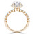 Round Lab Created Diamond Floral Shared Prong Halo Engagement Ring in Yellow Gold with Accents (MVSLG1256-Y)