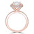 Round Lab Created Diamond High Set Rollover Halo Engagement Ring in Rose Gold with Accents (MVSLG1257-R)