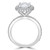 Round Lab Created Diamond High Set Rollover Halo Engagement Ring in White Gold with Accents (MVSLG1257-W)