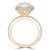 Round Lab Created Diamond High Set Rollover Halo Engagement Ring in Yellow Gold with Accents (MVSLG1257-Y)