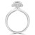 Round Lab Created Diamond Floral Oval Halo Engagement Ring in White Gold (MVSLG1258-W)