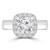 Round Lab Created Diamond Cathedral Cushion Halo Engagement Ring in White Gold (MVSLG1263-W)