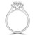 Round Lab Created Diamond Cathedral Cushion Halo Engagement Ring in White Gold (MVSLG1263-W)