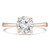 Round Lab Created Diamond Tapered Solitaire Engagement Ring in Rose Gold (MVSLG1268-R)