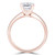 Round Lab Created Diamond Tapered Solitaire Engagement Ring in Rose Gold (MVSLG1268-R)