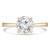 Round Lab Created Diamond Tapered Solitaire Engagement Ring in Yellow Gold (MVSLG1268-Y)