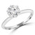 Round Lab Created Diamond 6-Prong Knife Edge Solitaire Engagement Ring in White Gold (MVSLG1272-W)
