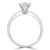 Round Lab Created Diamond 6-Prong Knife Edge Solitaire Engagement Ring in White Gold (MVSLG1272-W)