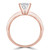 Princess Lab Created Diamond V-Prong Knife Edge Solitaire Engagement Ring in Rose Gold (MVSLG1273-R)